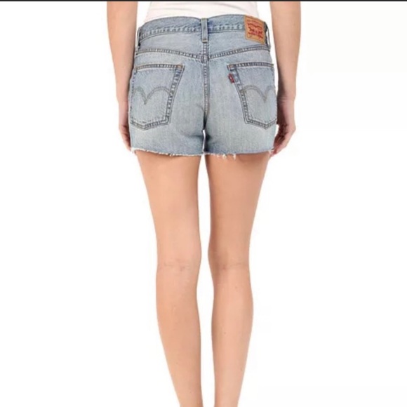 Levi’s 501 Glow Patchwork Shorts 24 Distressed - Picture 5 of 15